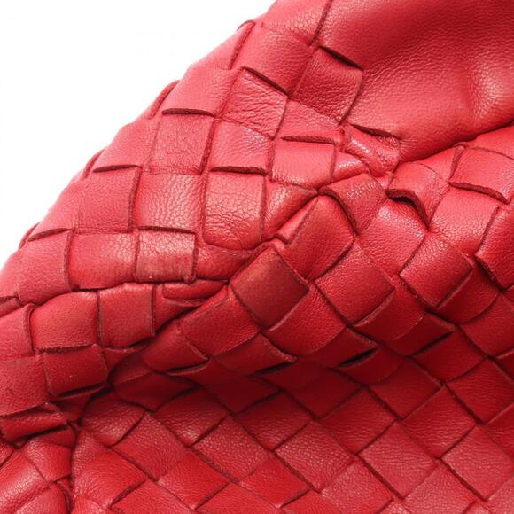 BOTTEGA VENETA Red Leather Intrecciato Shoulder Bag - Picture 9 of 10